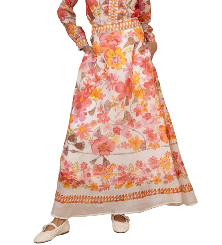 Quitterie Linen Organza Skirt