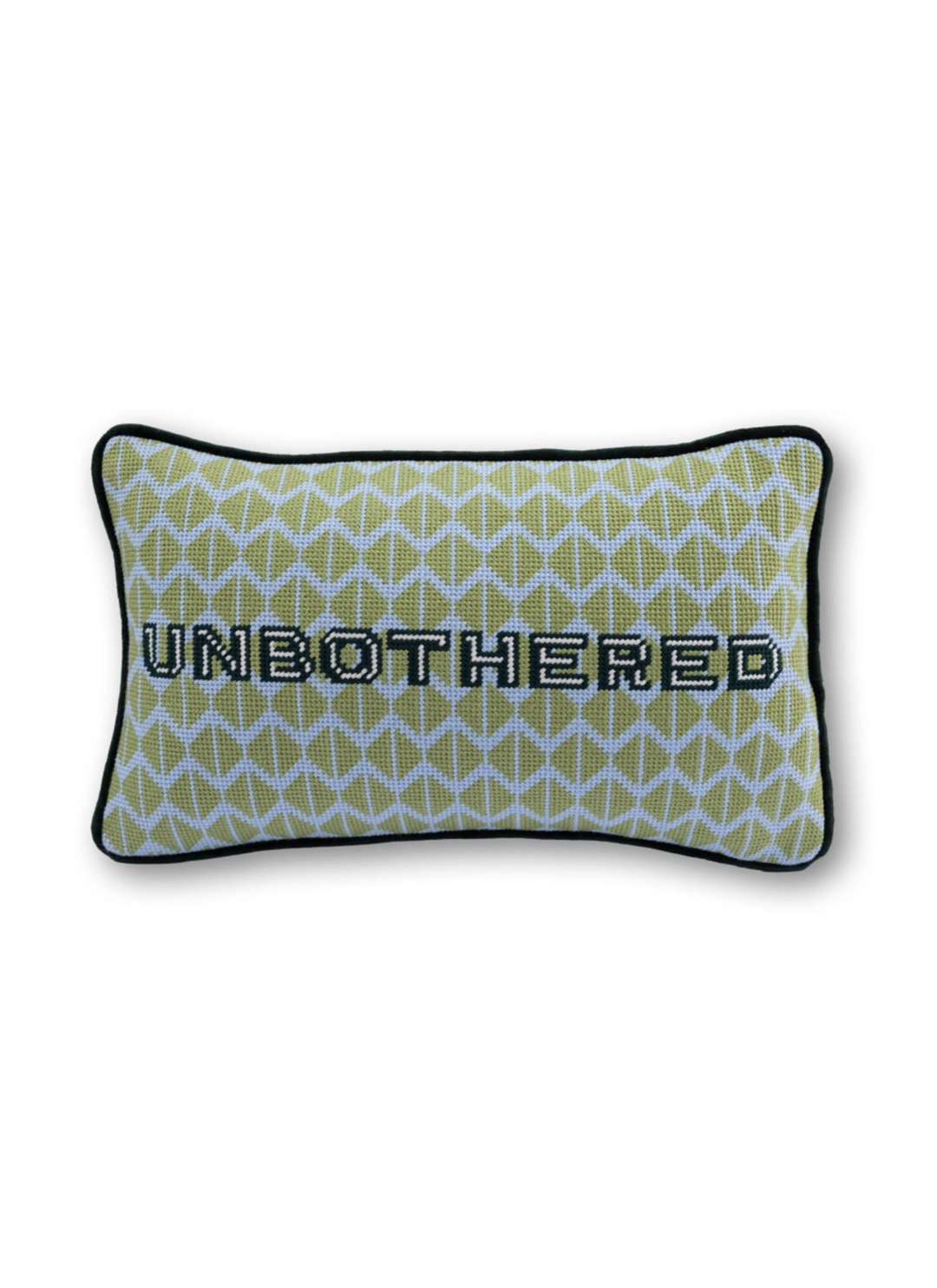 Unbothered Needlepoint Pillow - Pickering Boxwood