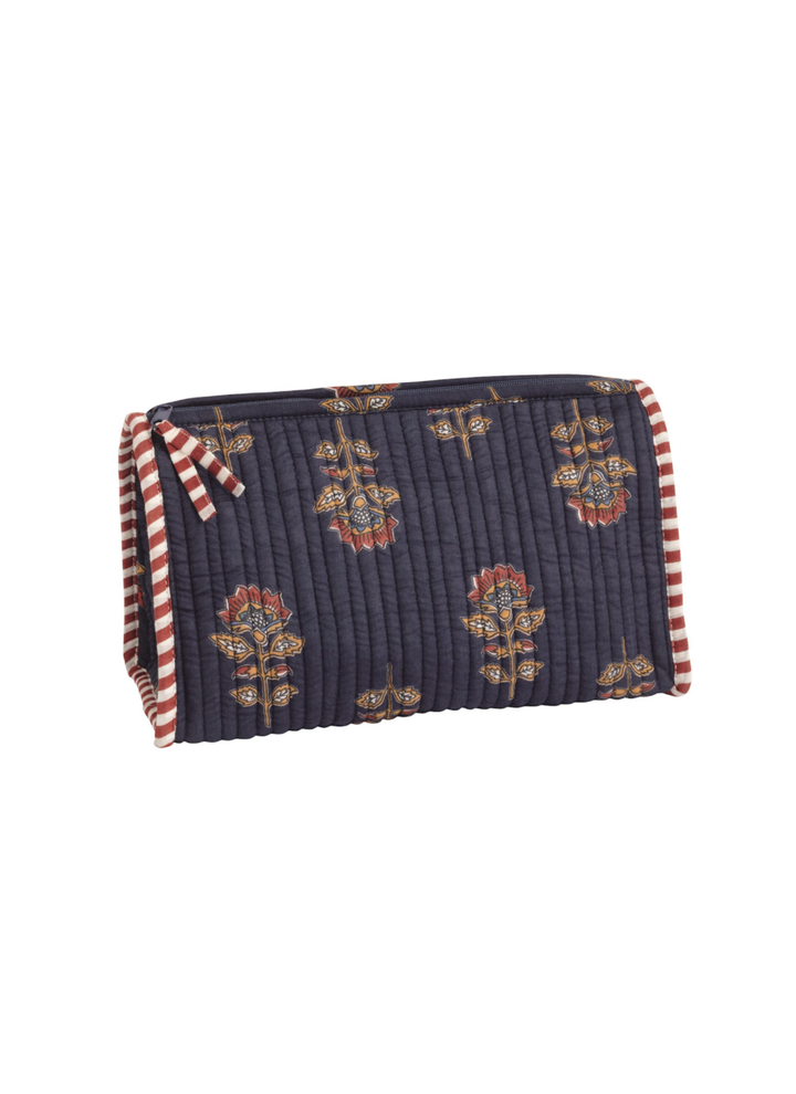 Harvest Block Print Tote &amp; Cosmetic Bag