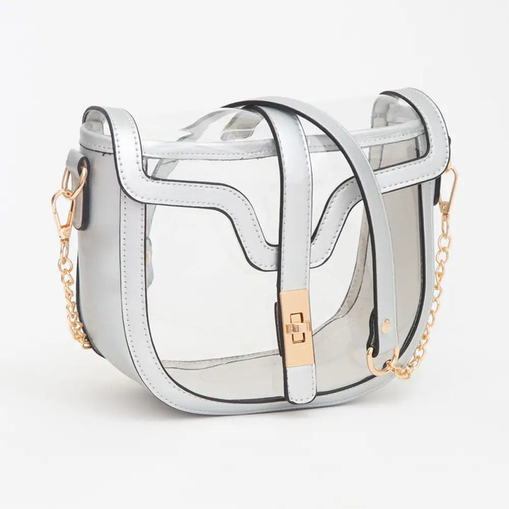 Clear Transparent Saddle Bag - Pickering Boxwood