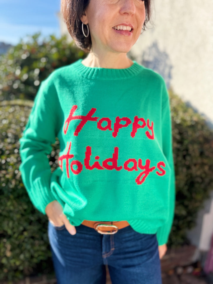 Happy Holidays Knit Sweater