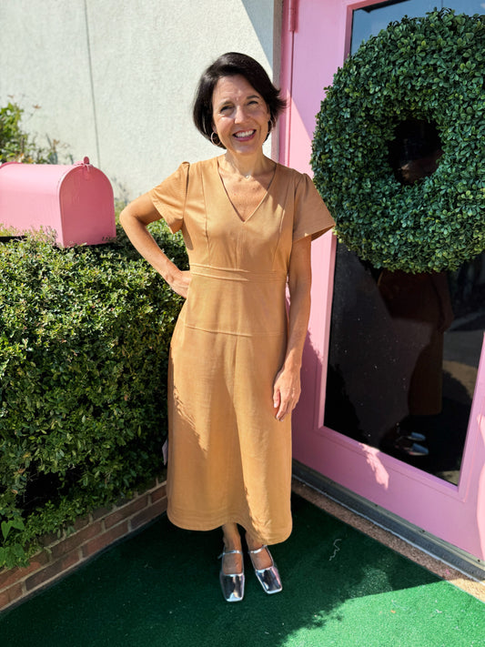 Amy Dress in Camel by S'Edge