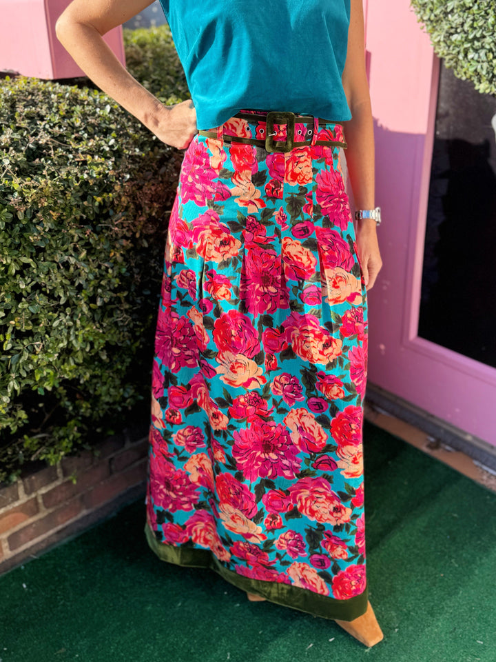 Peyton Maxi Skirt in Vintage Roses