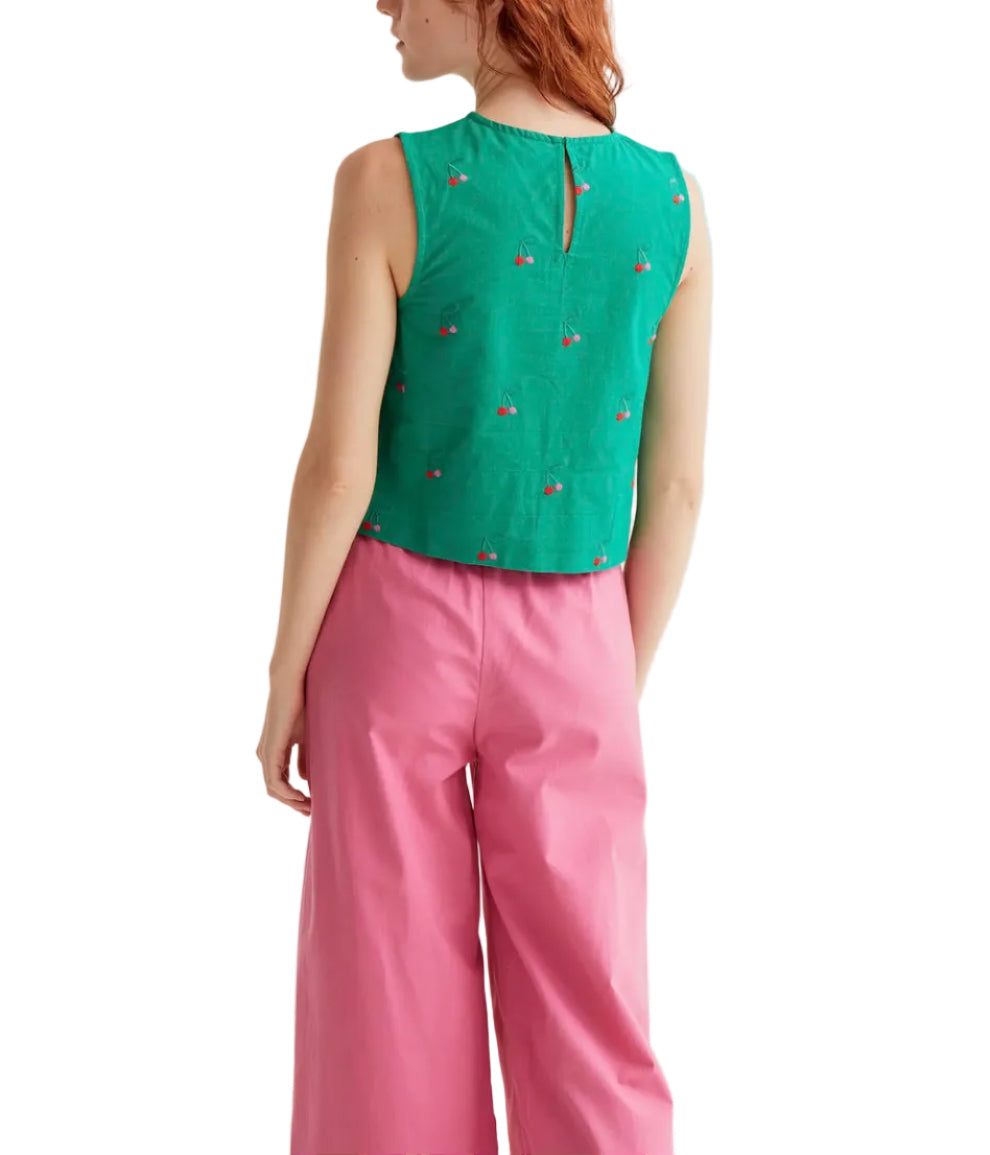 Green Cherries Print Top