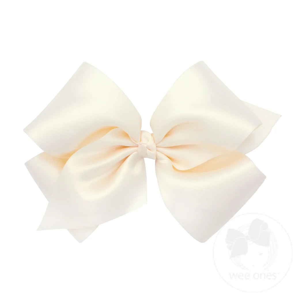 French Satin Girls Hair Bow by Wee Ones