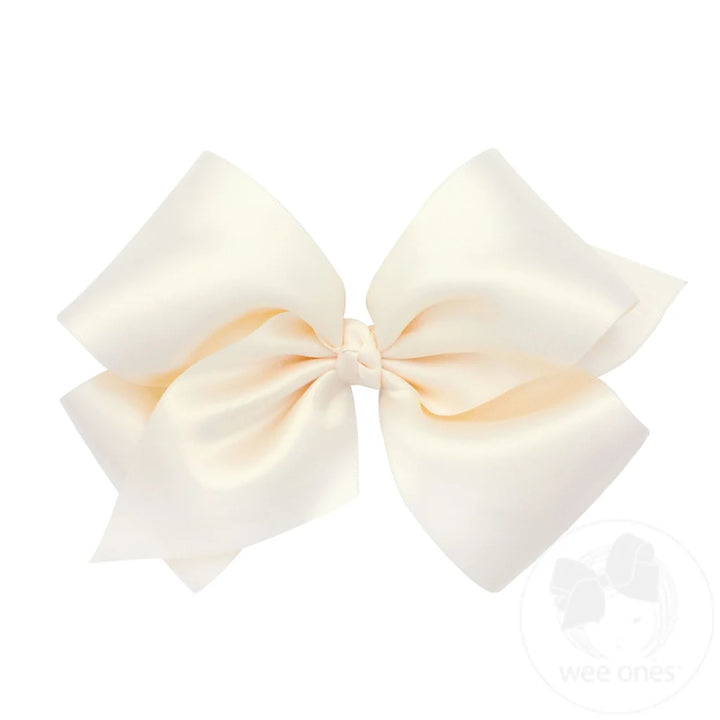 French Satin Girls Hair Bow by Wee Ones