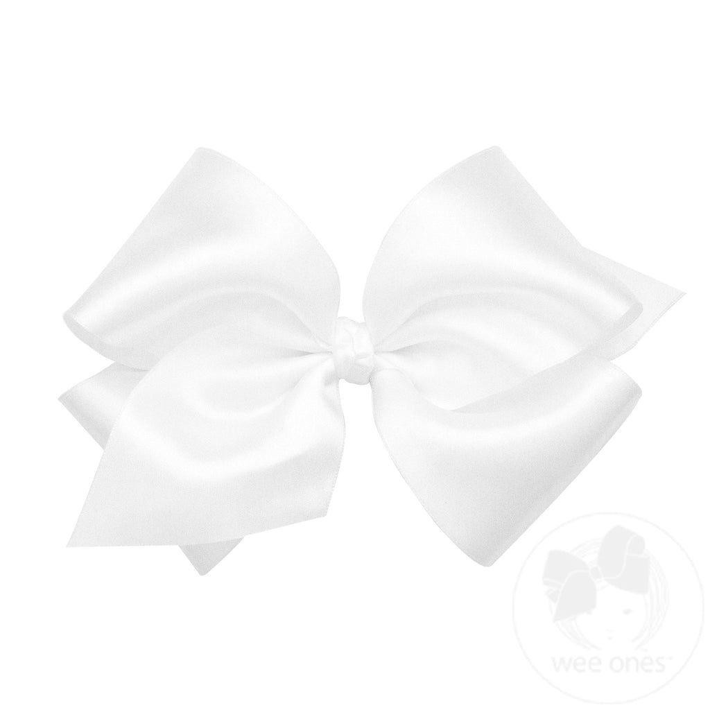 French Satin Girls Hair Bow by Wee Ones