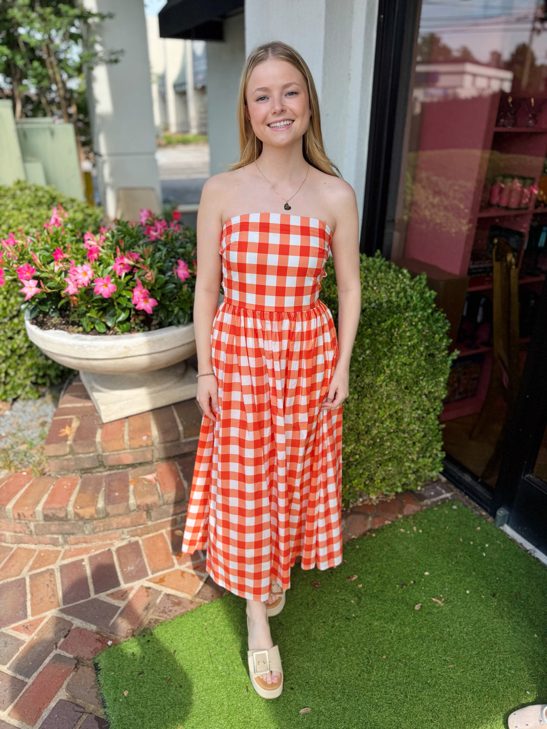 Zafferamo Midi Dress in Orange