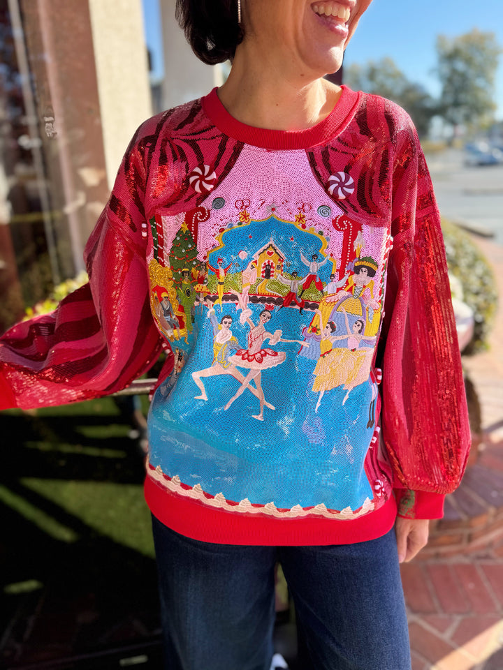 Nutcracker Ballet Stage Scene Sweatshirt
