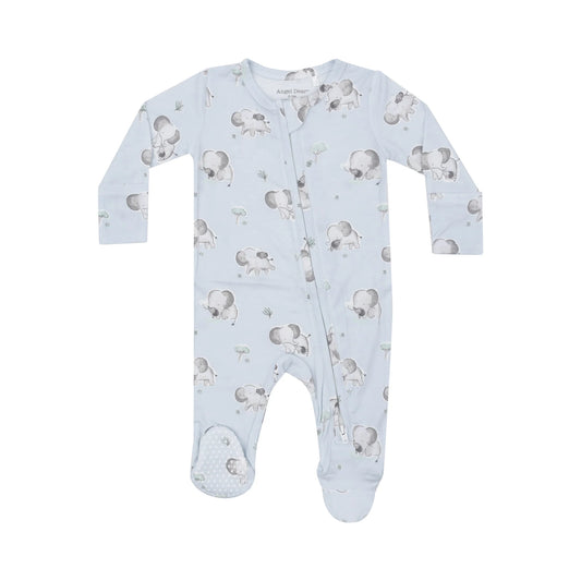 Grey Elephant 2 Way Zipper Footie