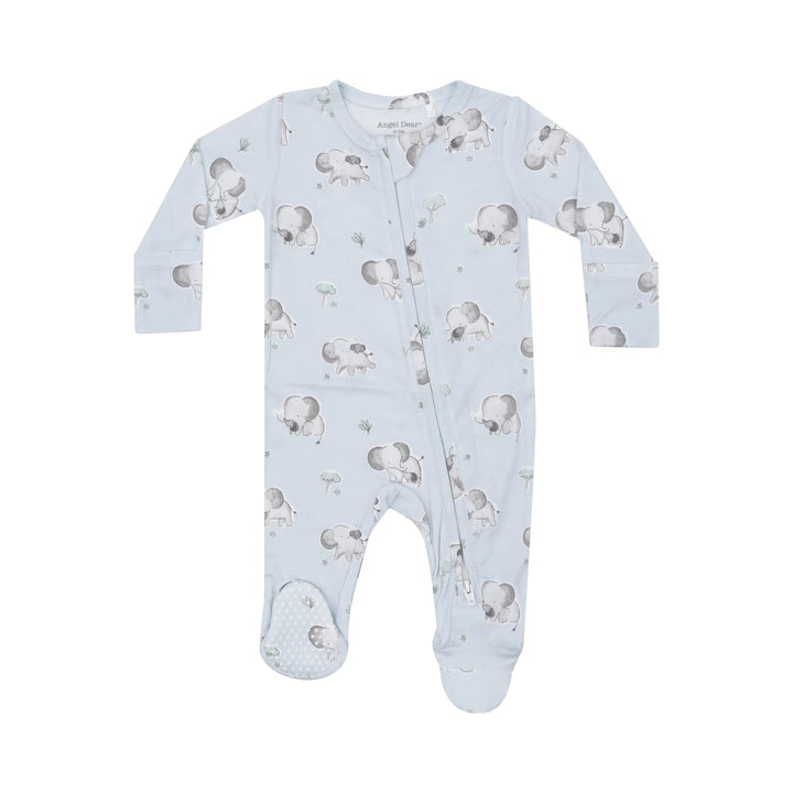 Grey Elephant 2 Way Zipper Footie