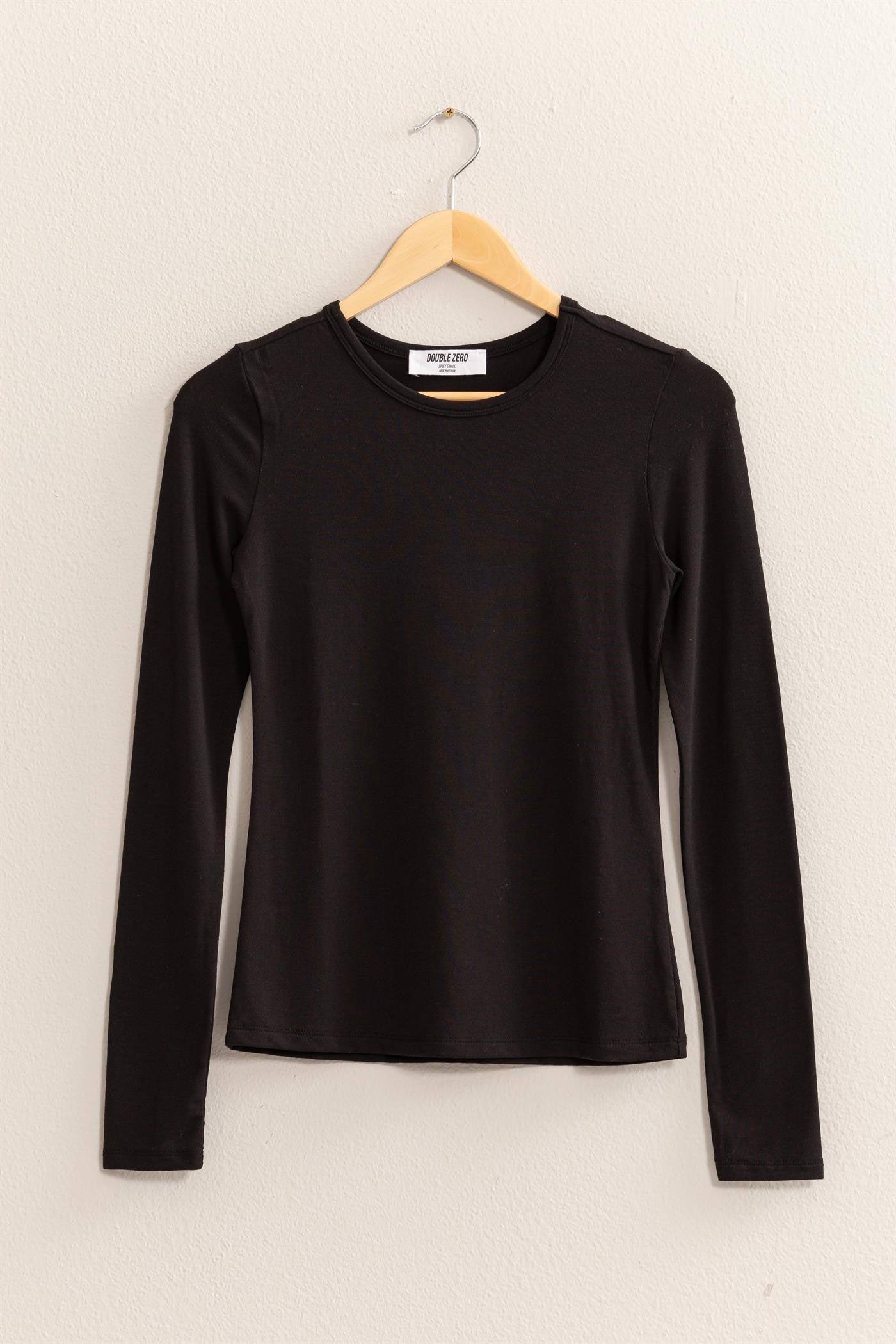 Basic Long Sleeve Crew Neck Top