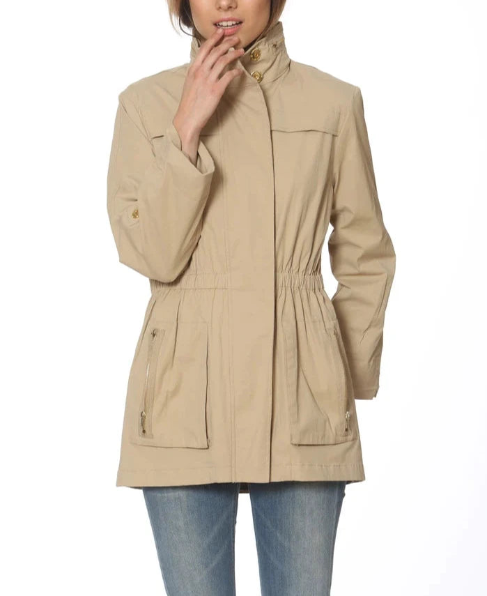 Anna Rain Jacket by Ciao Milano - Pickering Boxwood