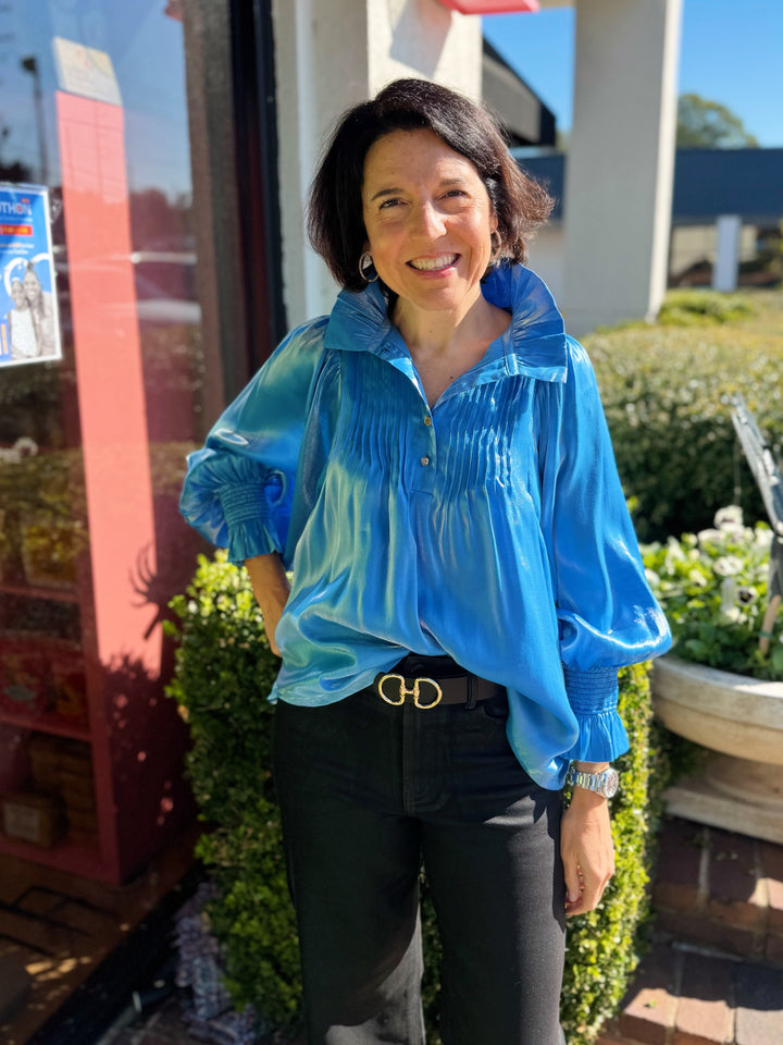 Charlotte Top in Sapphire by Emily McCarthy