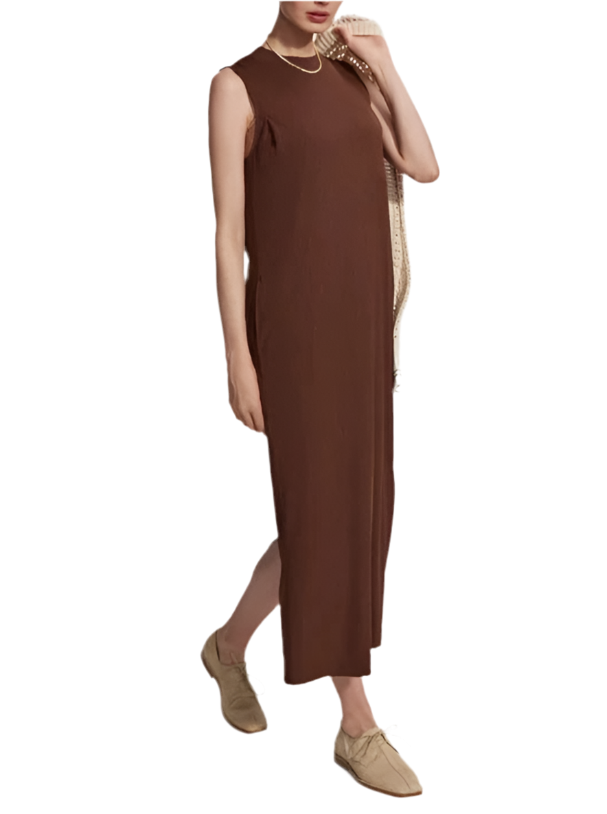 Kayla Midi Dress in Chestnut by Varley