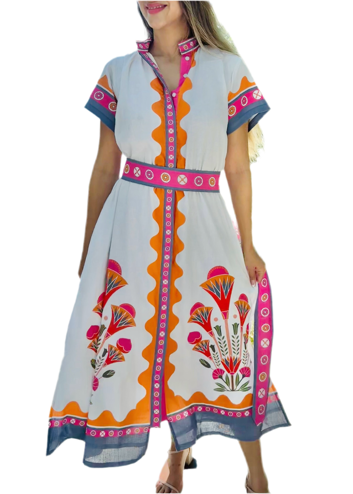 Sydney Shirtdress in Egyptian Lotus White Linen