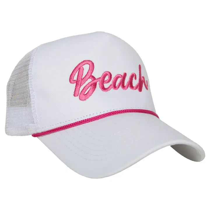 Beach Cursive Trucker Hat