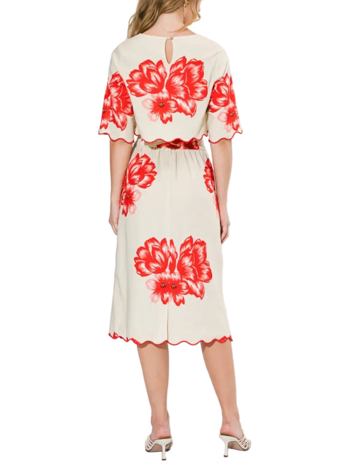 Rylee Scallop Top and Midi Skirt Set