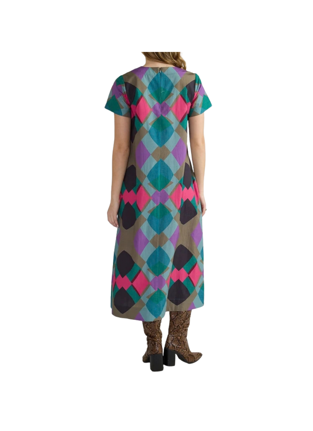 Ellie Midi Dress in Diamond by Double A