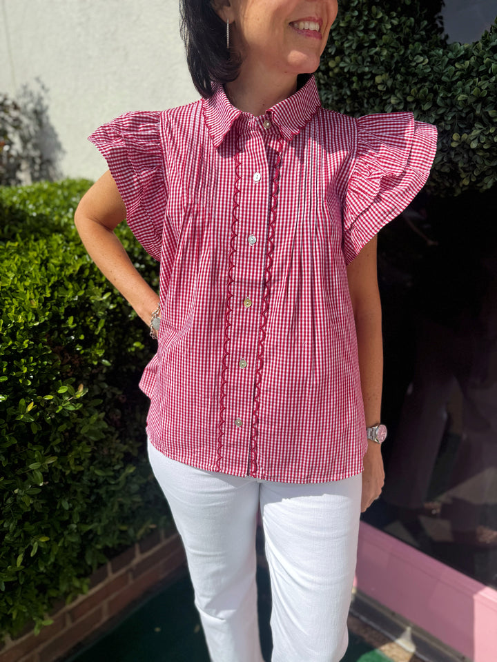 Landry Gingham Top