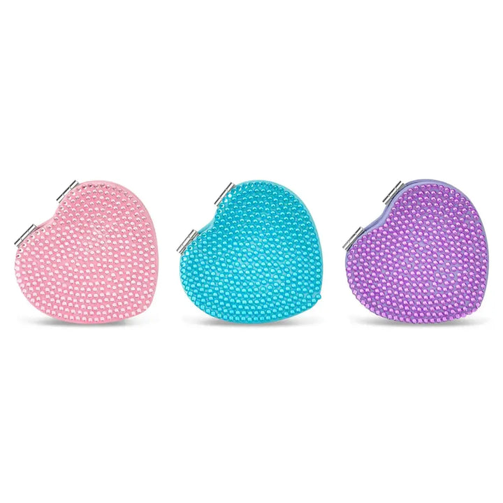Heart Rhinestone Compact Mirror - Pickering Boxwood