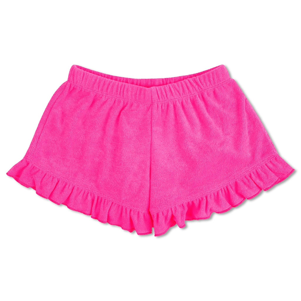 Terry Ruffled Shorts - Pickering Boxwood