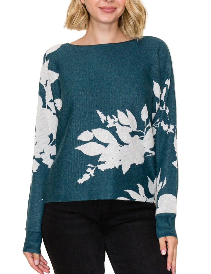 Floral Jacquard Sweater