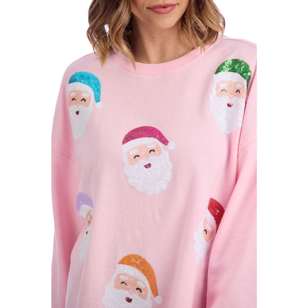 Holiday Sequin Santa Sweatshirt