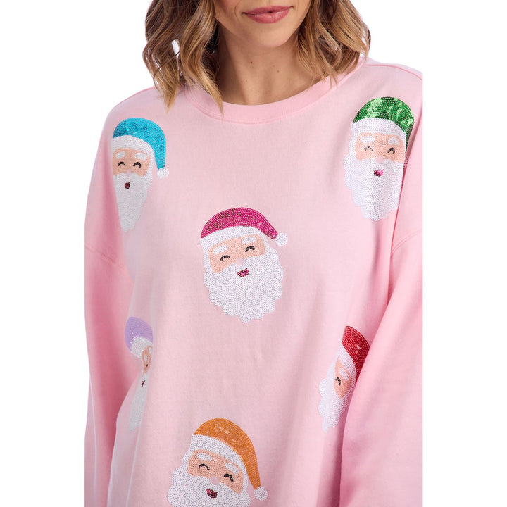Holiday Sequin Santa Sweatshirt