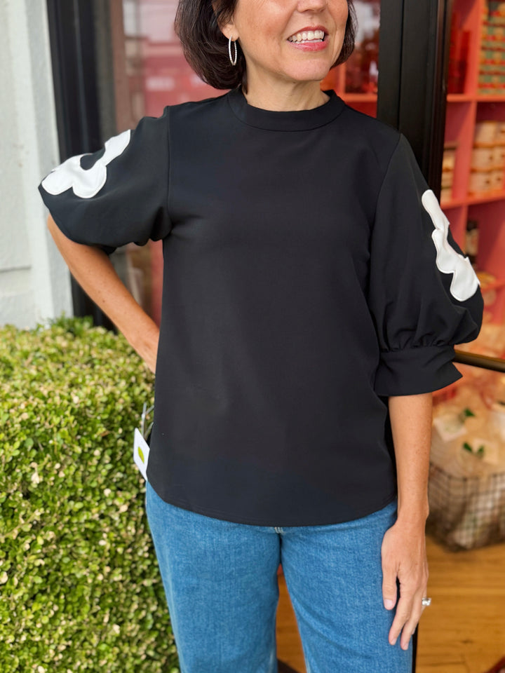 Jonesy Top in Black by Crosby Mollie Burch