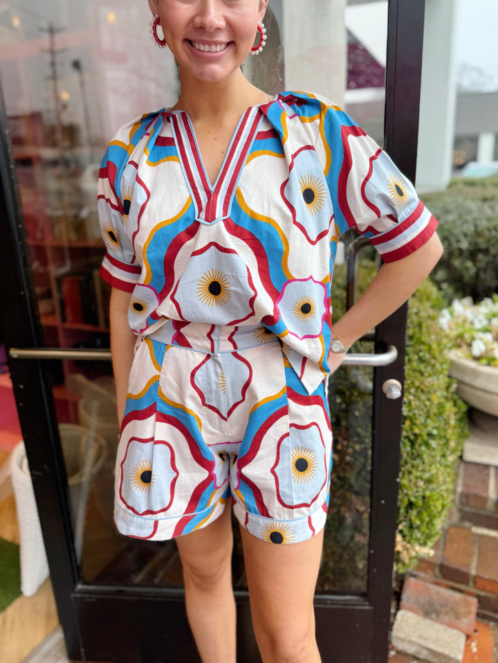 Gemma and Babe Short Set in Trellis by Elizabeth James the Label