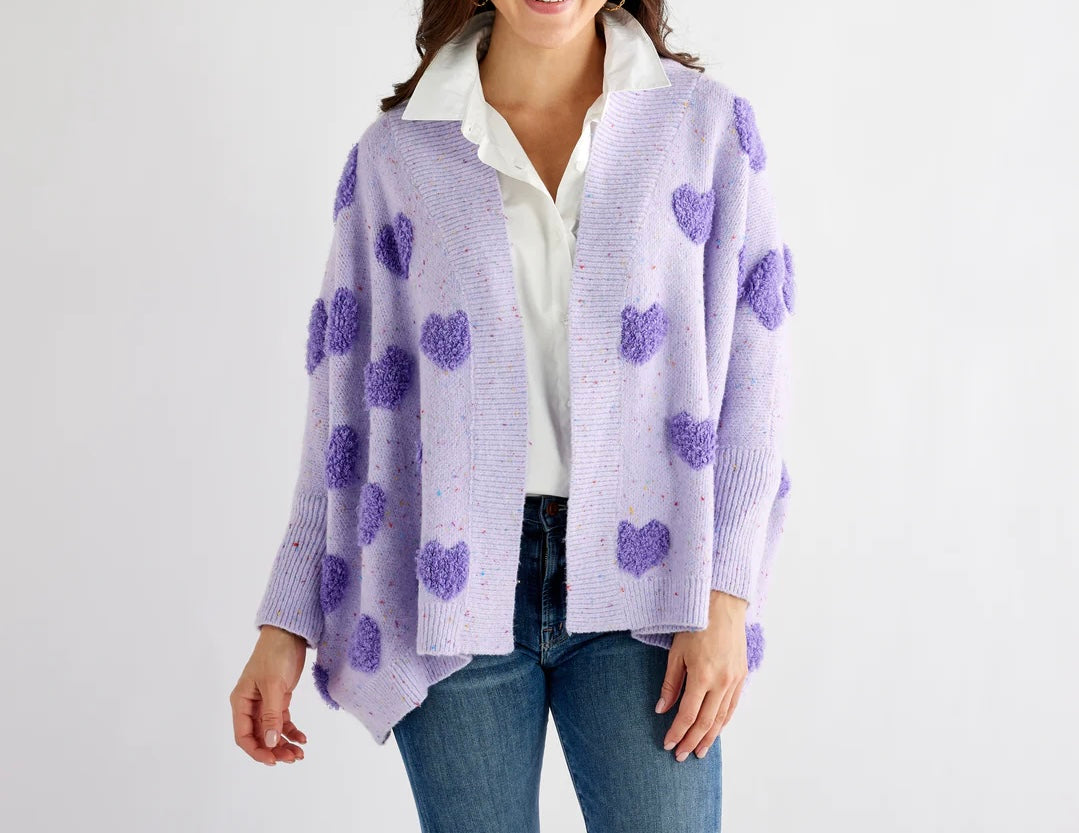 Cape Heart Sweater by Caryn Lawn - Lavender
