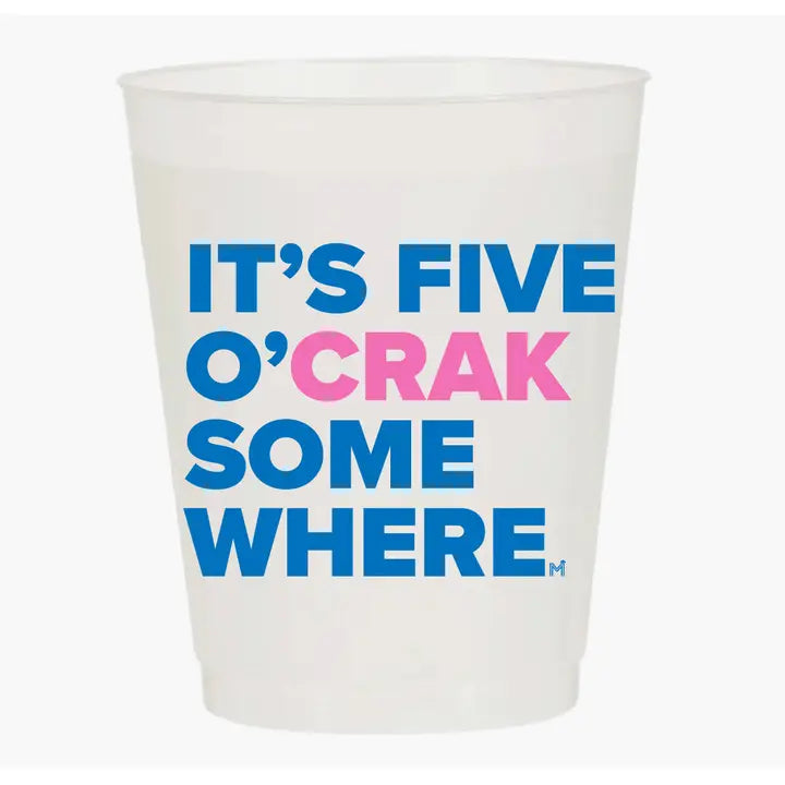 "It's 5 O'crak Somewhere" Mahjong Frost Flex Cups