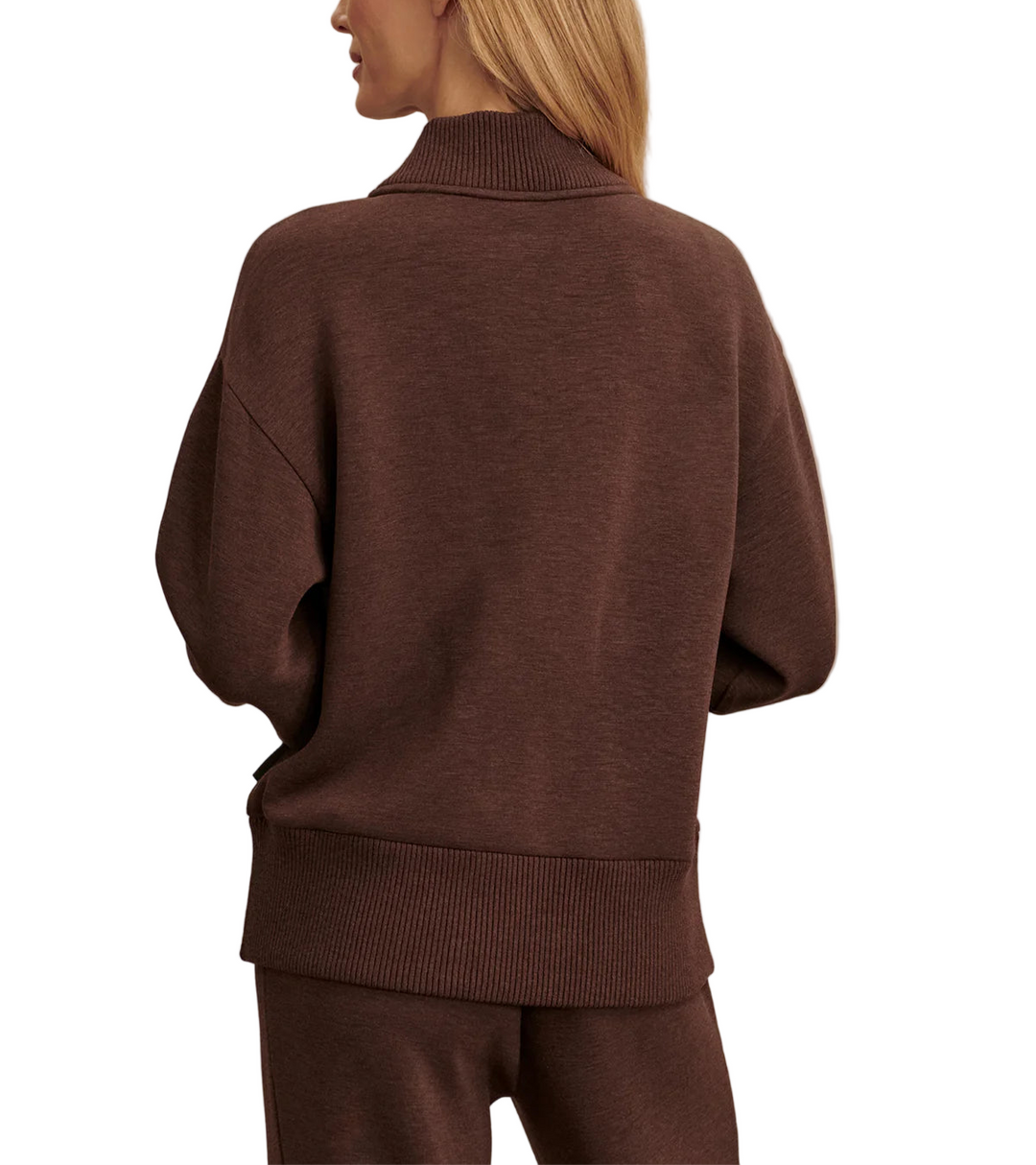 A new take on the bestselling Davidson sweat, the Sally features a V-neckline panel with a chunky rib knit.