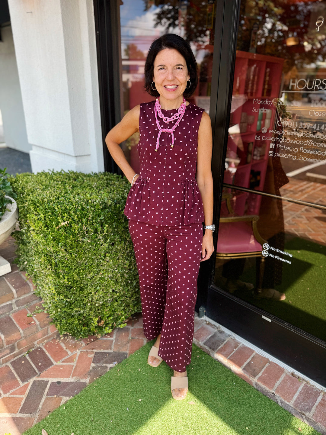 Piper Polka Dot Peplum Pant Set