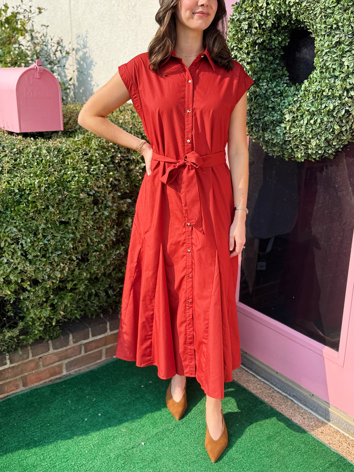 Rebecca Cap Sleeve Midi Dress