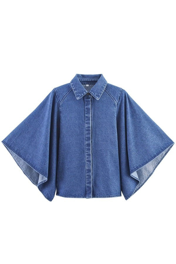 Whitney Wide Sleeve Denim Shirt