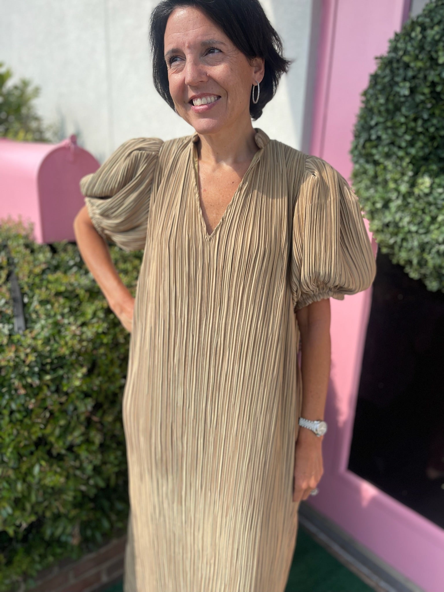 Hampton Dress in Lark Crinkle by Emily McCarthy