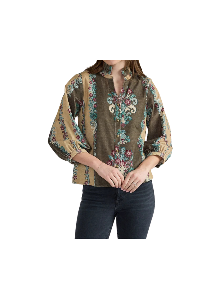 Miles Top in Gilded Stripe by Double A