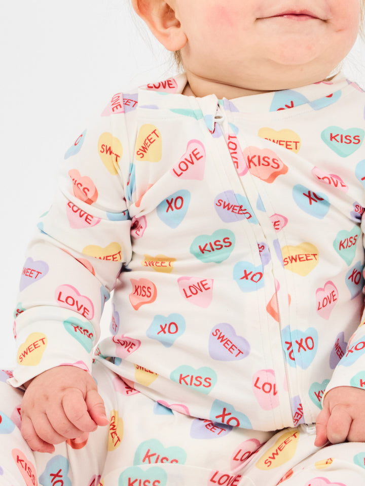 Candy Hearts Baby Onesie