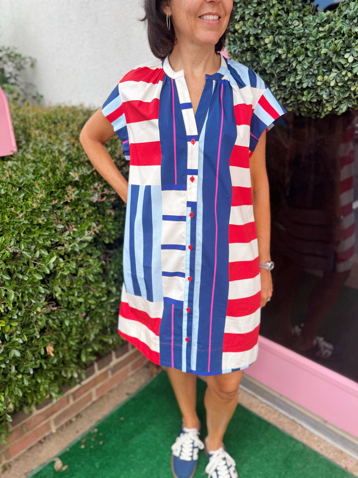 Tucker Dress in Maritime Stripe by Alden Adair