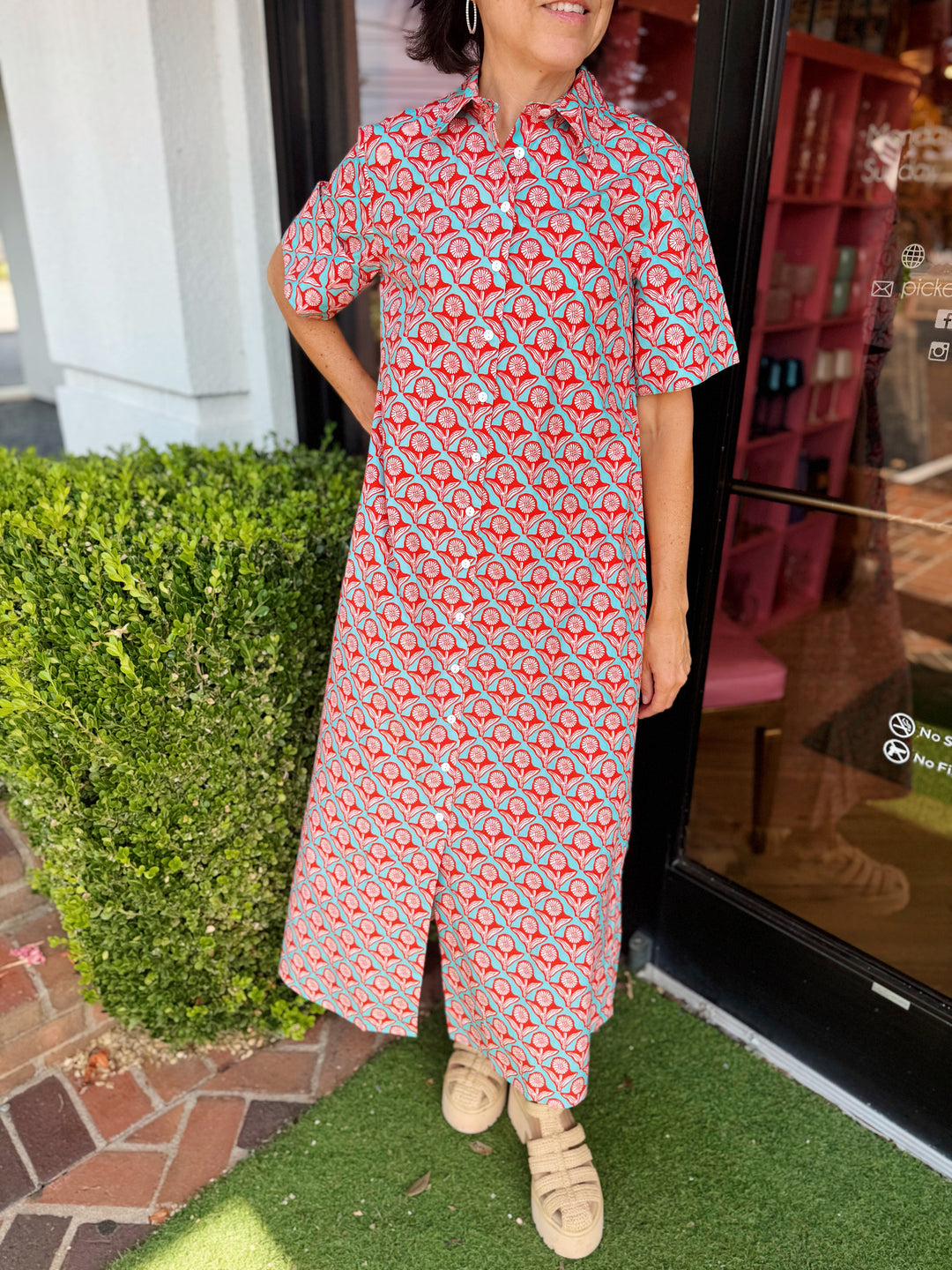 Gibbons Midi Dress in Penny Bloom