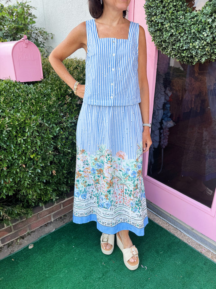Piper Striped Midi Skirt Set