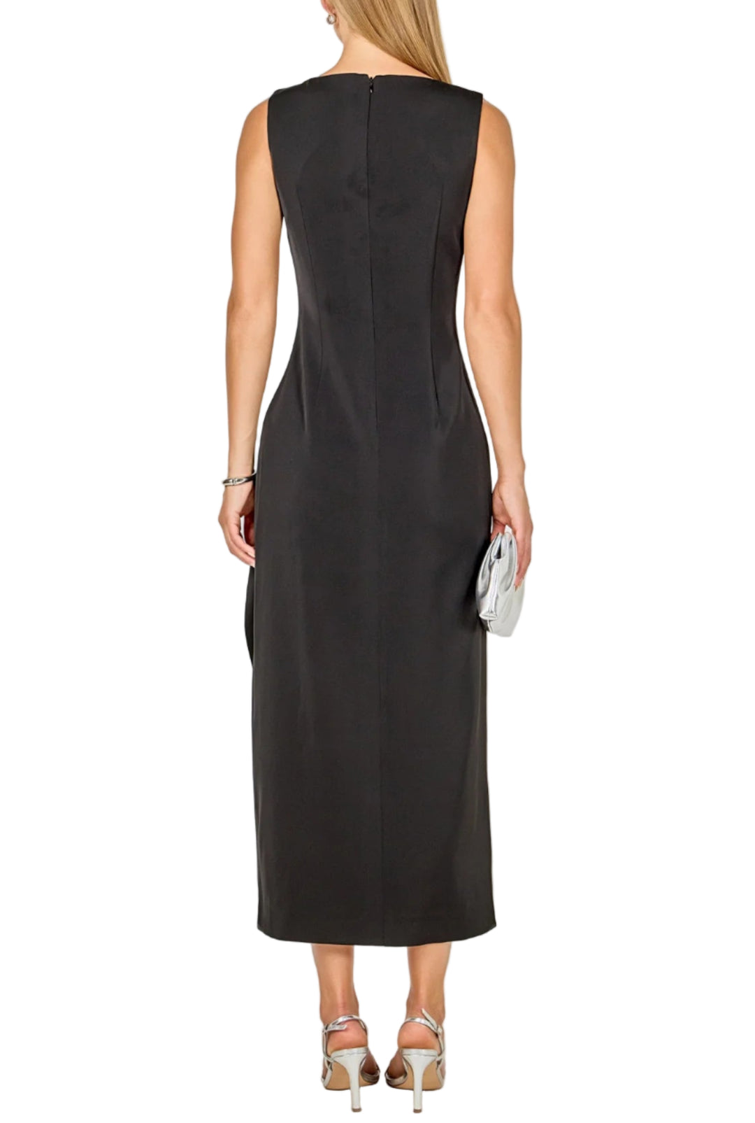 Slit Maxi Dress with Bow

