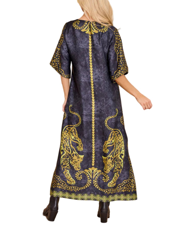 Delaney Dress in Pouncing Panther by Alden Adair