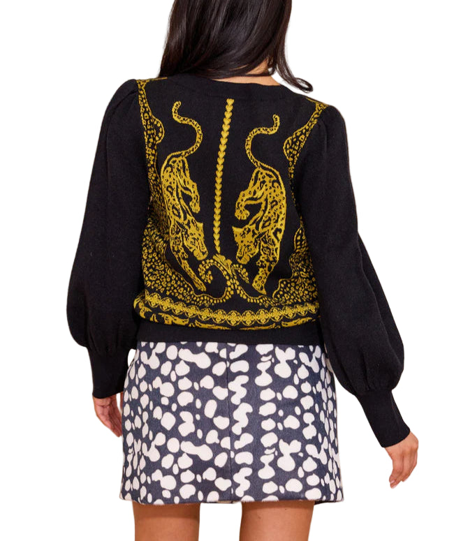 Lucie Sweater in Pouncing Panther by Alden Adair