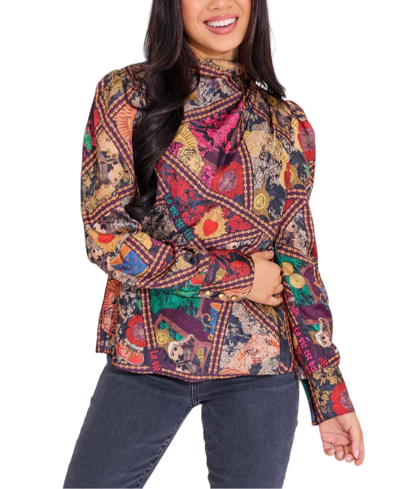 Calling all boss babes! The Scarlett Top is a perfect day to night option for a busy work day at the office or a happy hour at 5. Featuring ruching, puff sleeves and button detailing at the wrists.

Fabric Content: 100% Polyester
Fabric: Poly Charmeuse
Machine wash cold