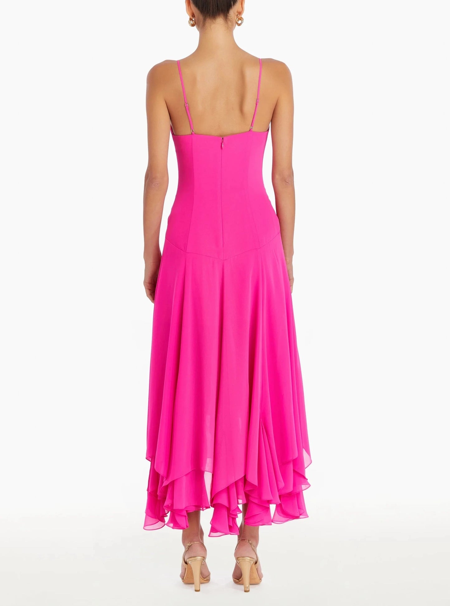 Clemenza Dress in Hot Pink by Amanda Uprichard