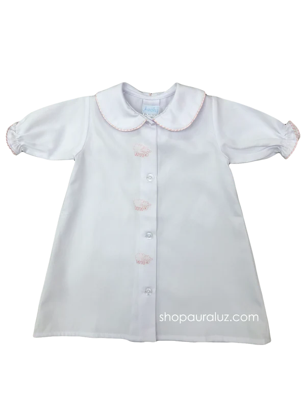 Embroidered Lambs Pique Daygown by Auraluz
