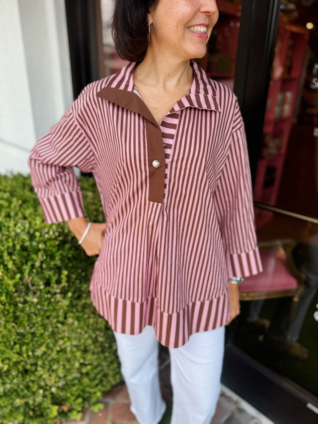 Esme Stripe Print Top